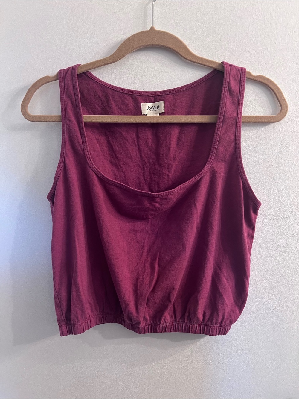 UpWest Sleeveless Scoop Neck Tank in Plum